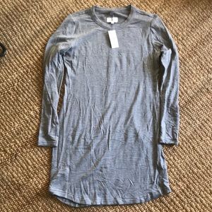 Lou & Grey Long Sleeve Jersey Striped Dress Small